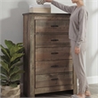Signature Design by Ashley Trinell 5 Drawer Wood Chest in Brown