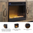 Ashley Furniture Electric LED Glass Stone Fireplace Insert in Black