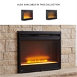 Ashley Furniture Electric LED Glass Stone Fireplace Insert in Black