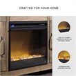 Ashley Furniture Electric LED Glass Stone Fireplace Insert in Black