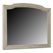 Ashley Furniture Demarlos Wood Frame Bedroom Mirror in Parchment White