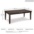 Ashley Haddigan Rectangular Butterfly Dining Table in Dark Brown