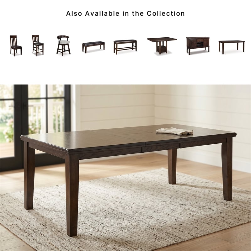 Ashley Haddigan Rectangular Butterfly Dining Table in Dark Brown