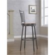 American Woodcrafters Filmore 25-inch Slate Gray Metal Swivel Counter Bar Stool