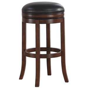American Woodcrafters Stella 26-inch Walnut Wood Backless Counter Stool