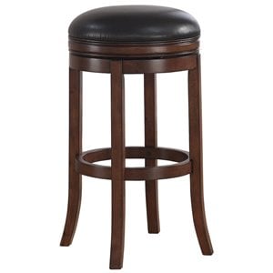 American Woodcrafters Stella 30-inch Backless Medium Walnut Wood Bar Stool