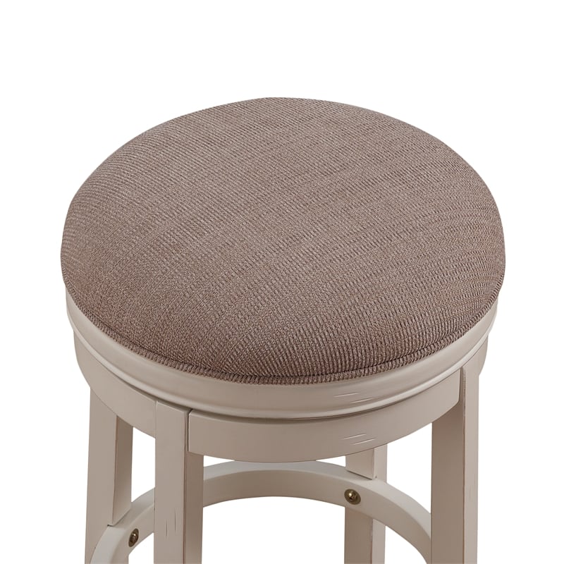 American Woodcrafters Aversa 34-inch Antique White Wood Backless Tall Bar Stool