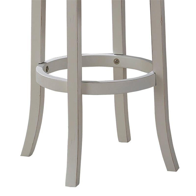 American Woodcrafters Aversa 34-inch Antique White Wood Backless Tall Bar Stool