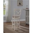 American Woodcrafters Accera 34-inch Swivel Antique White Wood Tall Bar Stool