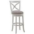 American Woodcrafters Accera 34-inch Swivel Antique White Wood Tall Bar Stool