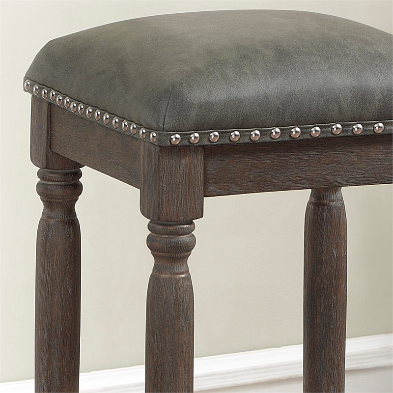 American Woodcrafters Bronson 26-inch Driftwood Gray Wood Backless Counter Stool