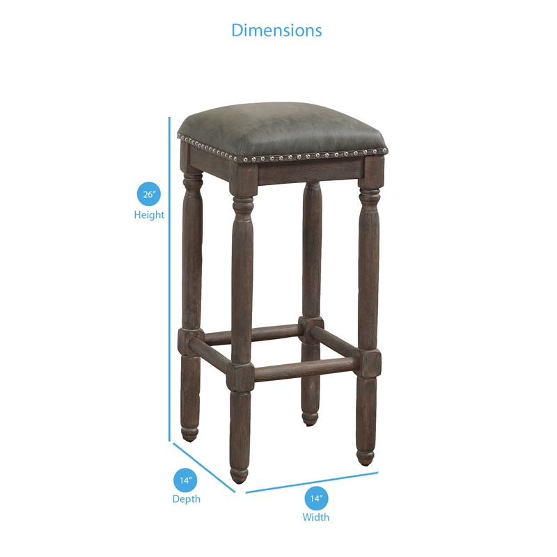 American Woodcrafters Bronson 26-inch Driftwood Gray Wood Backless Counter Stool
