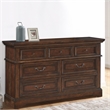 American Woodcrafters Stonebrook Rich Tobacco Wood 7-Drawer Dresser