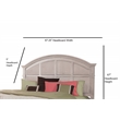 American Woodcrafters Sedona Vintage Style Full-Queen White Wood Panel Headboard