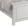 Cottage Traditions Solid Wood Queen Panel Bed in Eggshell White