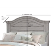 American Woodcrafters Stonebrook King Antique Gray Wood Panel Headboard