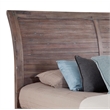 American Woodcrafters Aurora Weathered Gray Wood King Sleigh Headboard