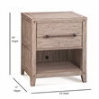 American Woodcrafters Aurora White-washed Wood 1-drawer Nightstand