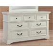 American Woodcrafters Stonebrook 7-Drawer Antique White Wood Dresser