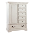 American Woodcrafters Stonebrook Antique White Wood Gentleman's Chest