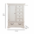 American Woodcrafters Stonebrook Antique White Wood Gentleman's Chest