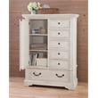 American Woodcrafters Stonebrook Antique White Wood Gentleman's Chest