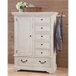 American Woodcrafters Stonebrook Antique White Wood Gentleman's Chest