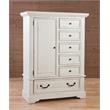 American Woodcrafters Stonebrook Antique White Wood Gentleman's Chest