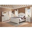 American Woodcrafters Stonebrook Antique White Wood Queen Panel Bed