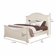 American Woodcrafters Stonebrook Antique White Wood Queen Panel Bed