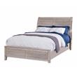 American Woodcrafters Aurora White-washed Wood King Sleigh Bed