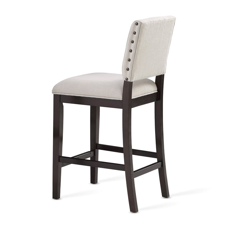 American Woodcrafters Lynwood Walnut Stationary Wood Counter 26-inch Barstool