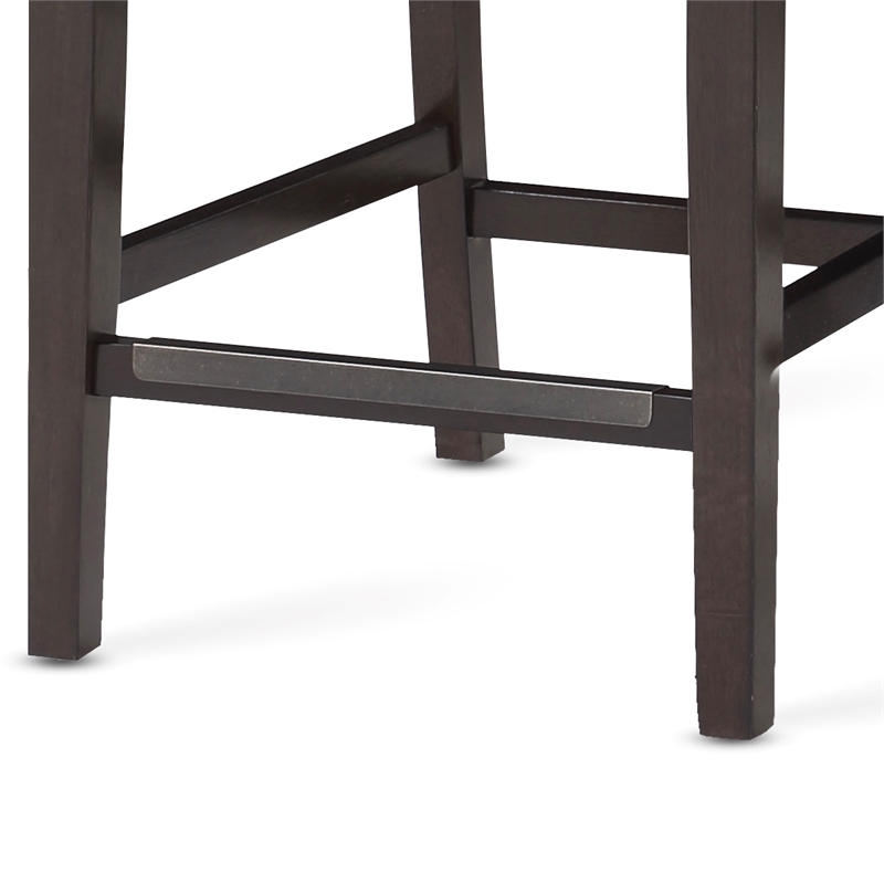 American Woodcrafters Lynwood Walnut Stationary Wood Counter 26-inch Barstool