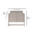 American Woodcrafters Providence Antique White Wood King Panel Headboard