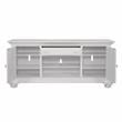 American Woodcrafters Cottage Traditions Eggshell White 72-inch Wood TV Console