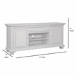 American Woodcrafters Cottage Traditions Eggshell White 72-inch Wood TV Console