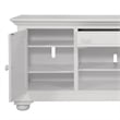 American Woodcrafters Cottage Traditions Eggshell White 72-inch Wood TV Console