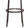 American Woodcrafters Colson Distressed White Metal Swivel 30-inch Bar Stool