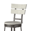 American Woodcrafters Colson Distressed White Metal Swivel 30-inch Bar Stool