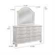 American Woodcrafters Rodanthe Dove White Wood Dresser and Mirror