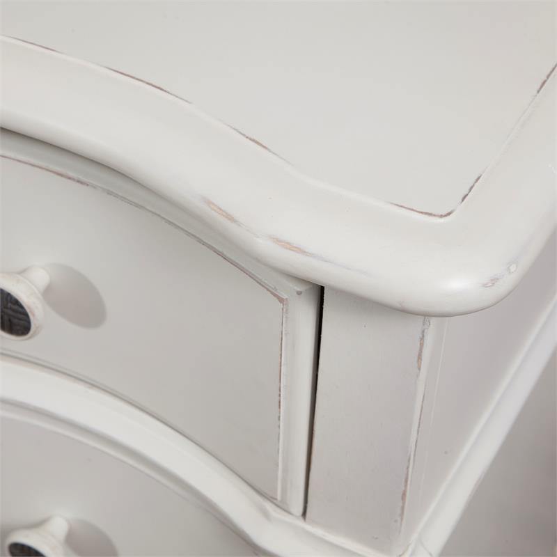 American Woodcrafters Rodanthe Dove White Wood Dresser and Mirror