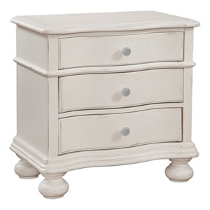 American Woodcrafters Rodanthe Dove White Three-drawer Wood Nightstand