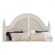 American Woodcrafters Rodanthe Dove White Queen Woven Wood Frame Headboard