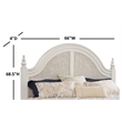 American Woodcrafters Rodanthe Dove White Queen Woven Wood Frame Headboard