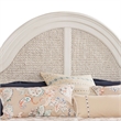 American Woodcrafters Rodanthe Dove White Queen Woven Wood Frame Headboard