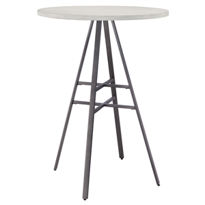 American Woodcrafters Jaidon Gray Metal High 30&quot Round Pub Table