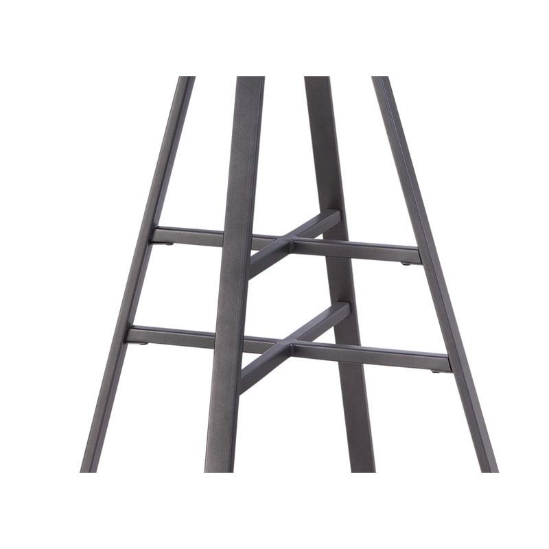 Jaidon 3-Piece Gray Metal Pub Height Table Set with Backless Swivel Stools