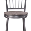 American Woodcrafters Talia Gray Metal Swivel 25-inch Seat Height Bar Stool