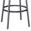 American Woodcrafters Talia Gray Metal Swivel 25-inch Seat Height Bar Stool