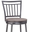 American Woodcrafters Talia Gray Metal Swivel 25-inch Seat Height Bar Stool